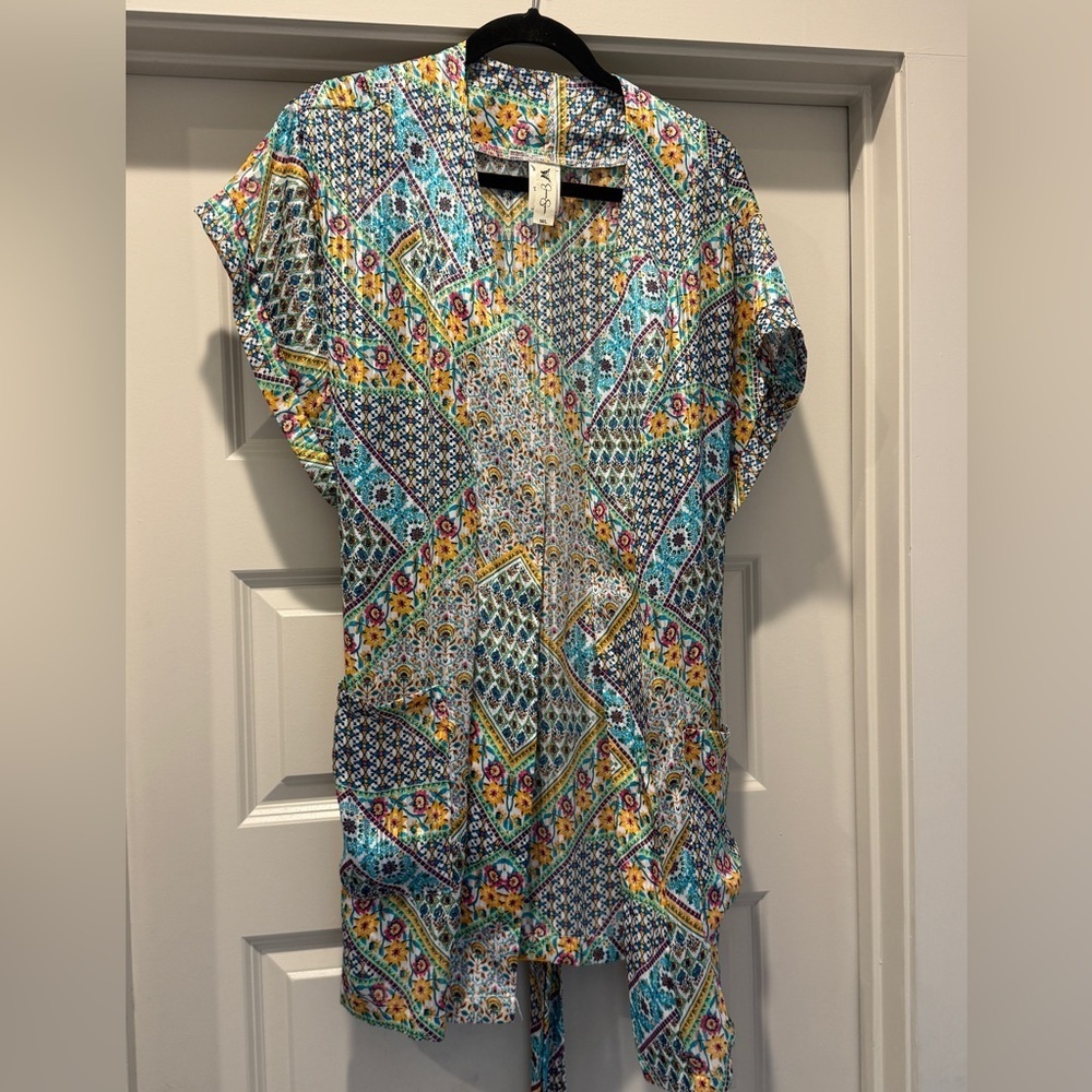Colorful Geometric Patterned‎ Tunic Kimono Robe dress - Picture 2 of 7